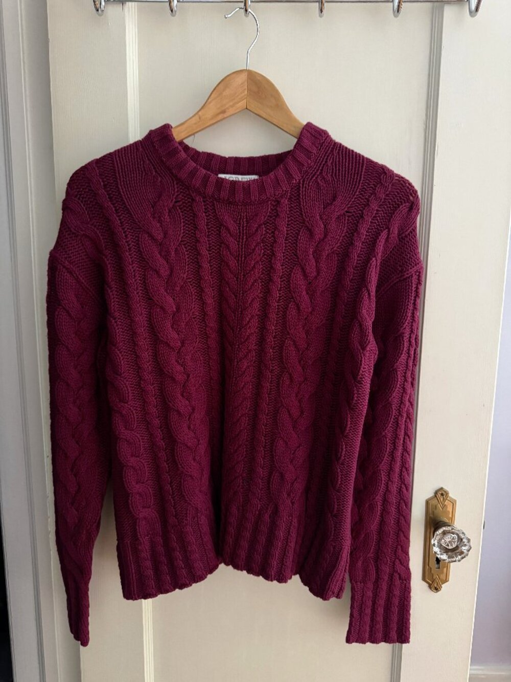 J.Crew Cable-knit crewneck sweater